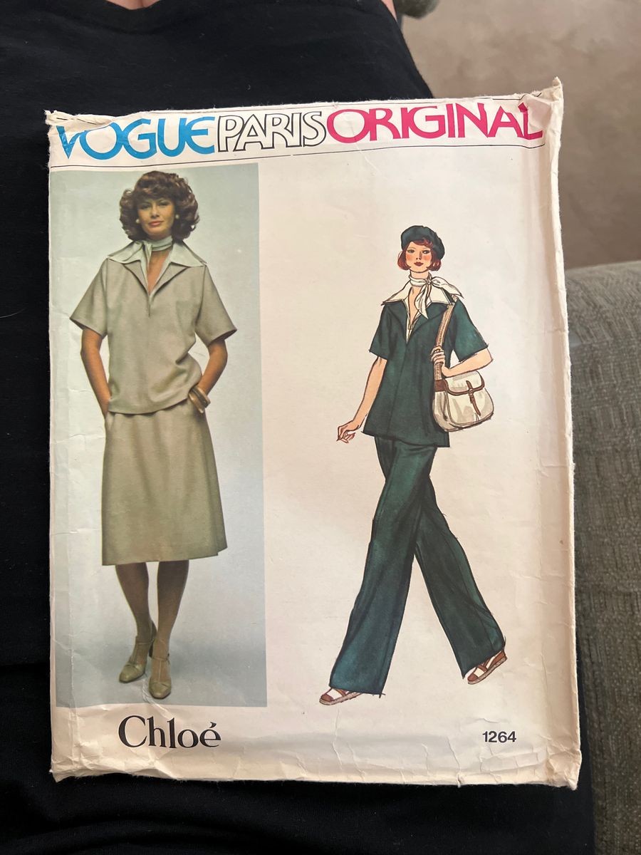 Amazing Fashion! Vogue Paris Original Chloé pattern (#1264) from 1975. Seeing pattern.
