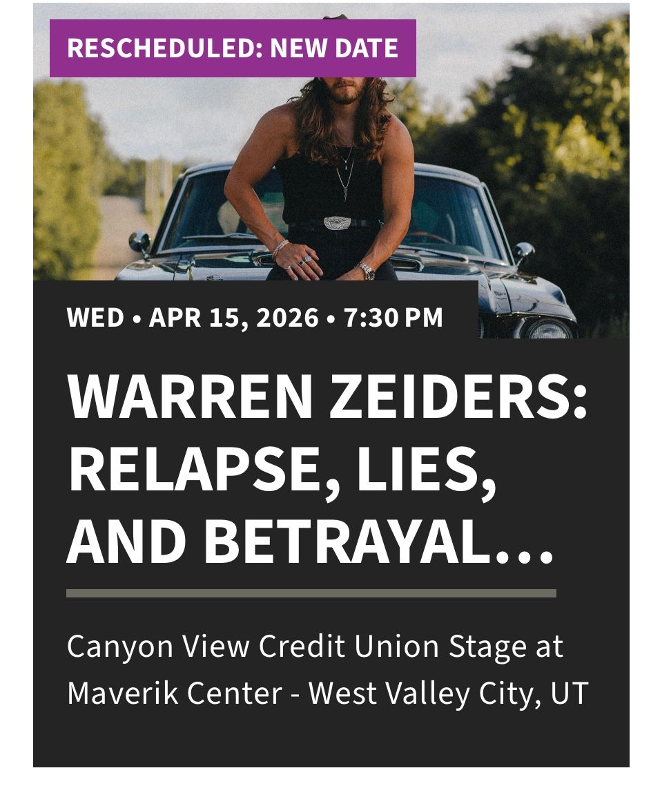 Warren Zeiders Tickets Wednesday, April 15rh