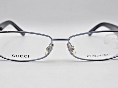 Authentic GUCCI GG 2837 UCU Eyeglasses Frames | Blue Brown Gold Heart | Italy 55