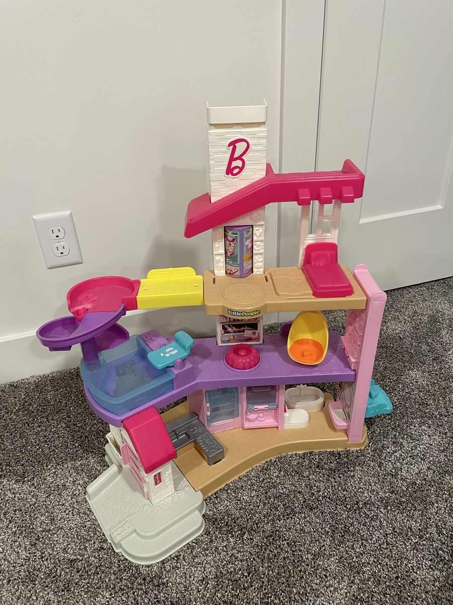 Fisher-Price Little People Barbie Dreamhouse Playset & Convertible Cruiser Car