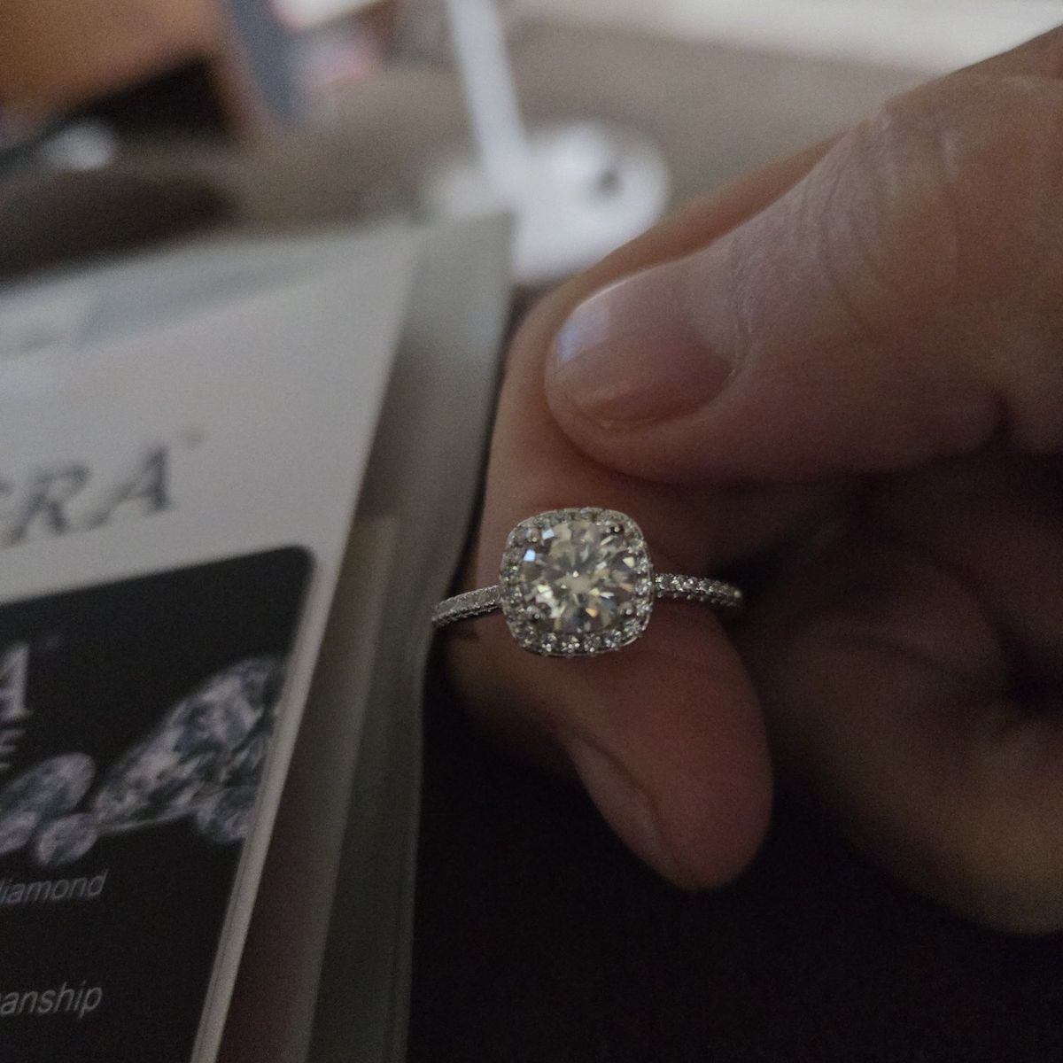 1.33 carat moissanite diamond ring