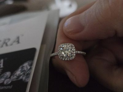 1.33 carat moissanite diamond ring