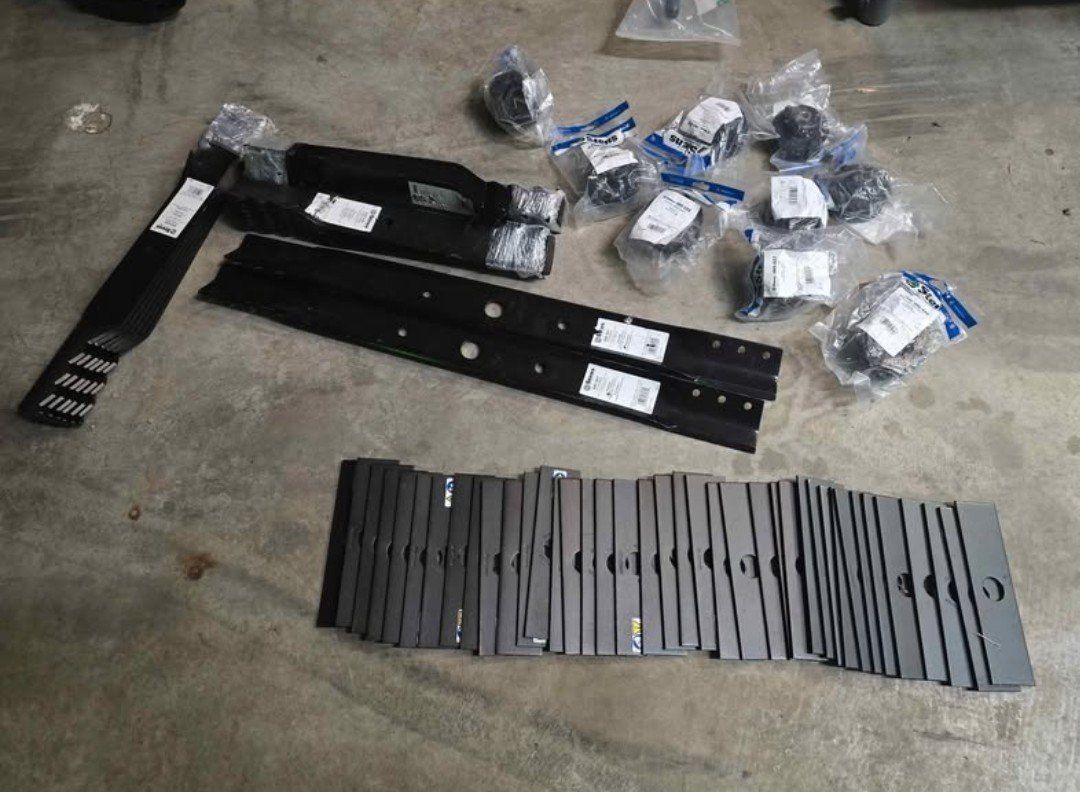 Lawn mower blades and weed wacker heads