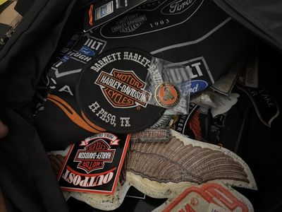 Harley pins, patches