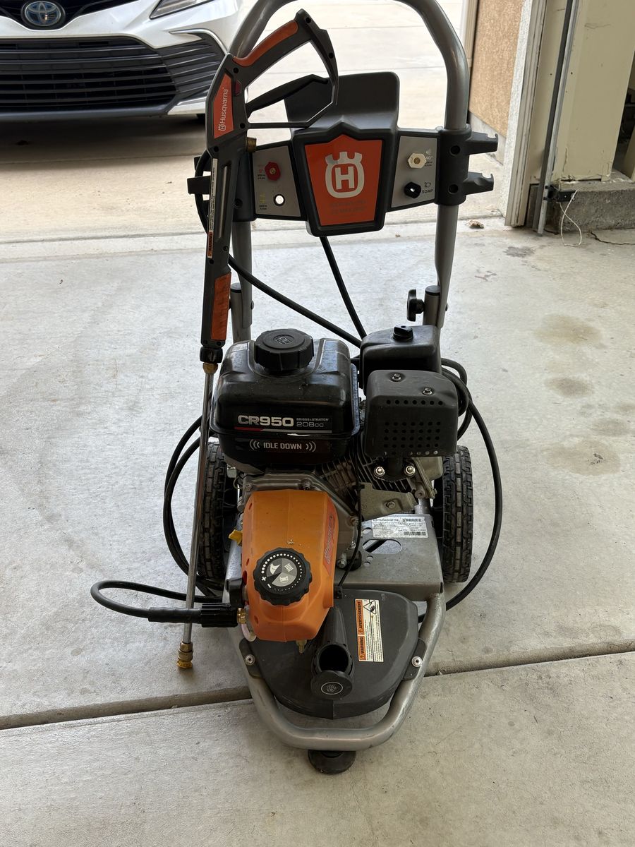Husqvarna gas-powered pressure washer.