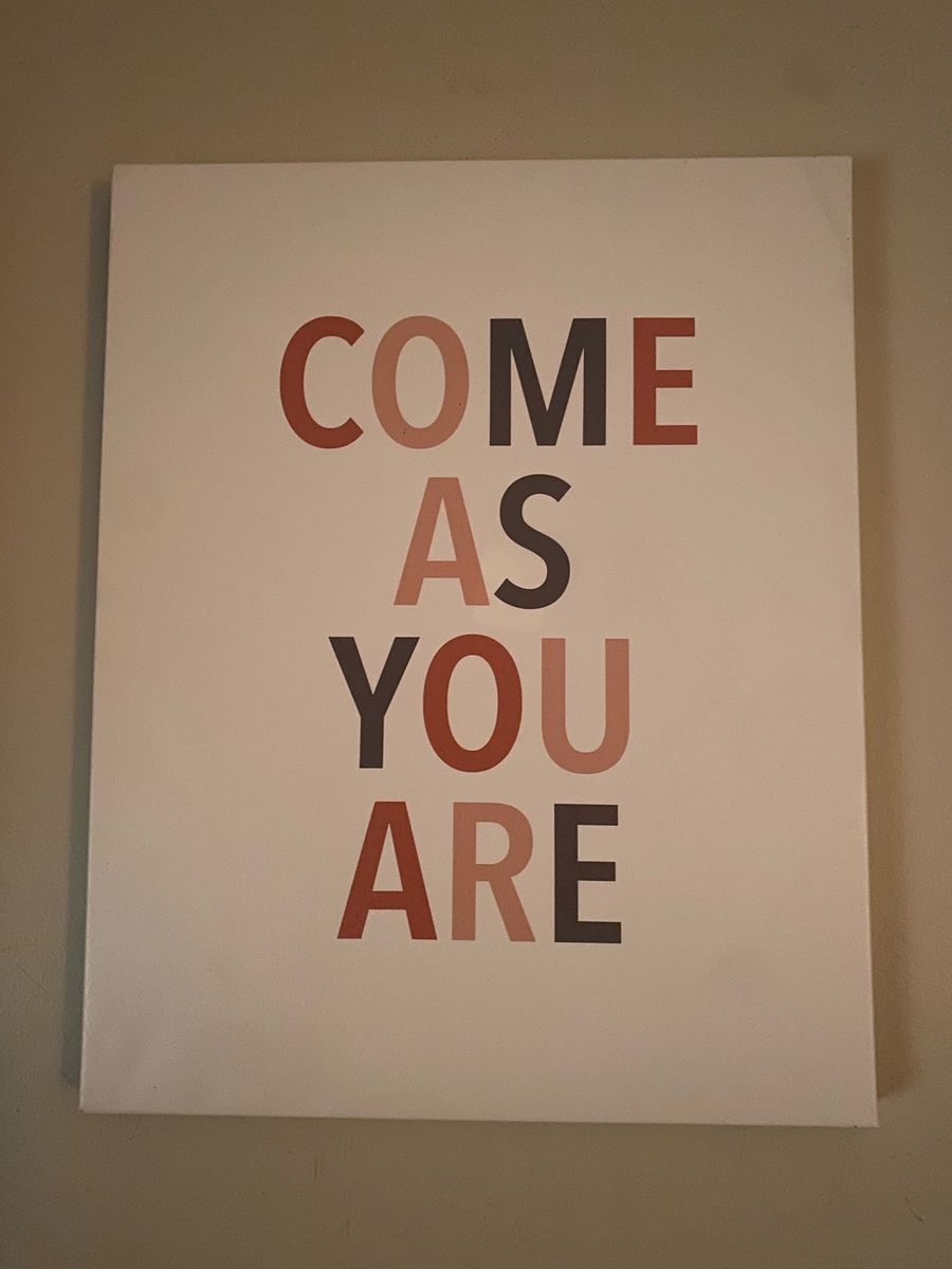 Threshold "Come As You Are" Printed Canvas Wall Art 16x20 Inches