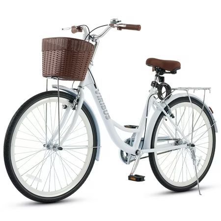 Viribus 24" City Cruiser Bike for Women, White