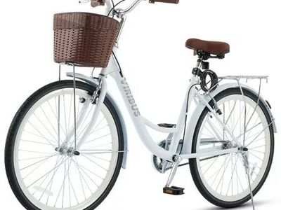 Viribus 24" City Cruiser Bike for Women, White