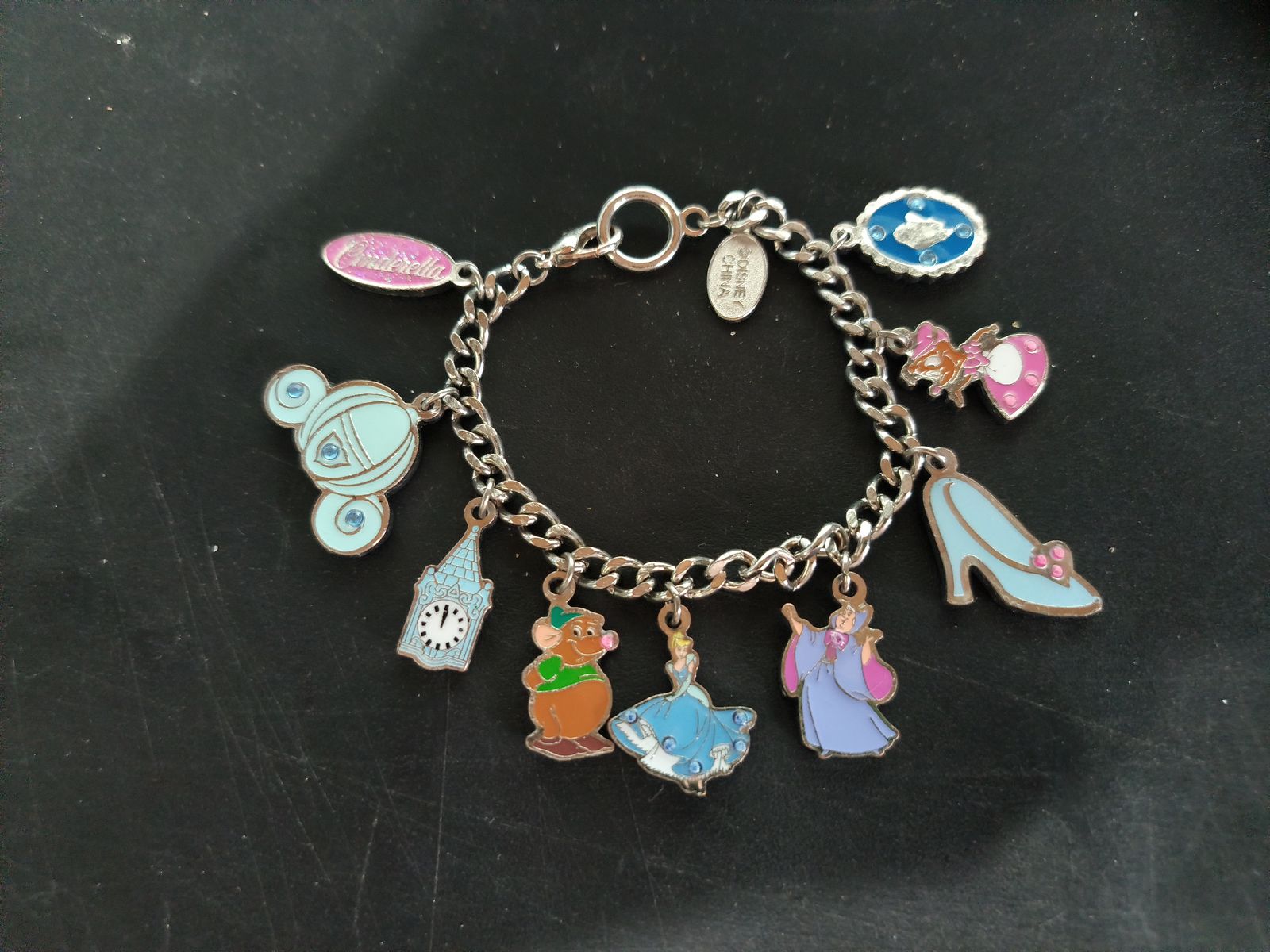 8" Disney Cinderella Colorful Charm Bracelet