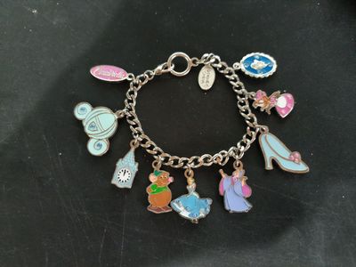 8" Disney Cinderella Colorful Charm Bracelet