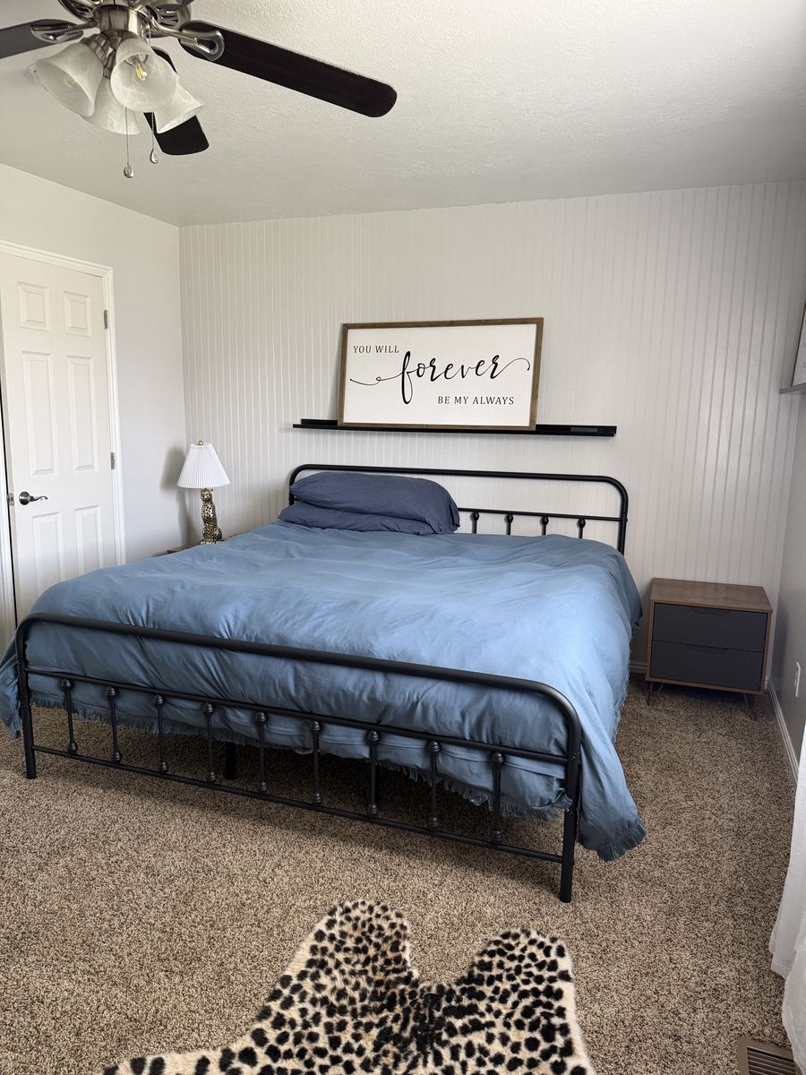 Black Metal King Size Bed Frame -