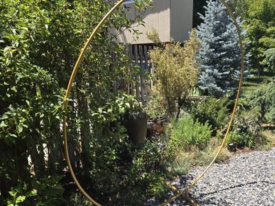 Large Gold Round Metal Wedding Arch Backdrop Stand Photo Booth Decor Circle Hoop