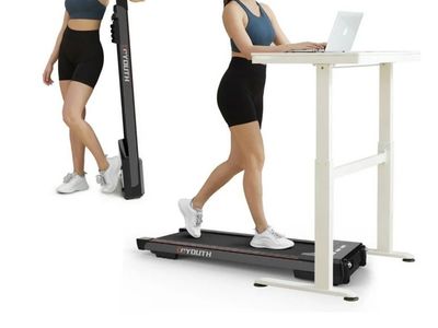 Goyouth Under Desk Electric Walking Jogging Treadmill - Compact Exercise Machine for Home/Office