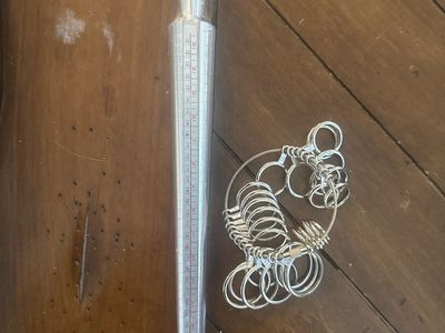 Metal Ring Sizer Mandrel Gauge and Ring Gauge Loop Measuring Tool Set