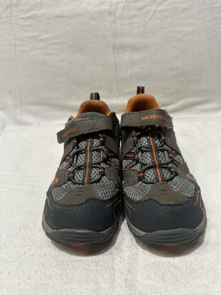 Merrell Youth Size 3.5 Gray/Orange Hiking Shoes