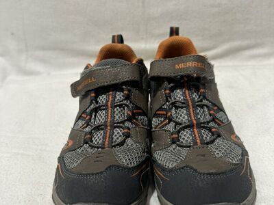 Merrell Youth Size 3.5 Gray/Orange Hiking Shoes