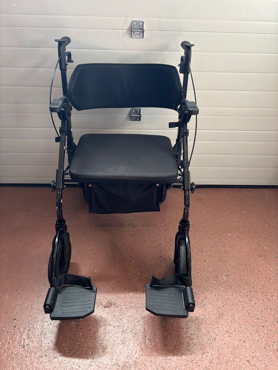 Heavy Duty 2-in-1 Walker Wheelchair Combo, BARIATRIC, Black
