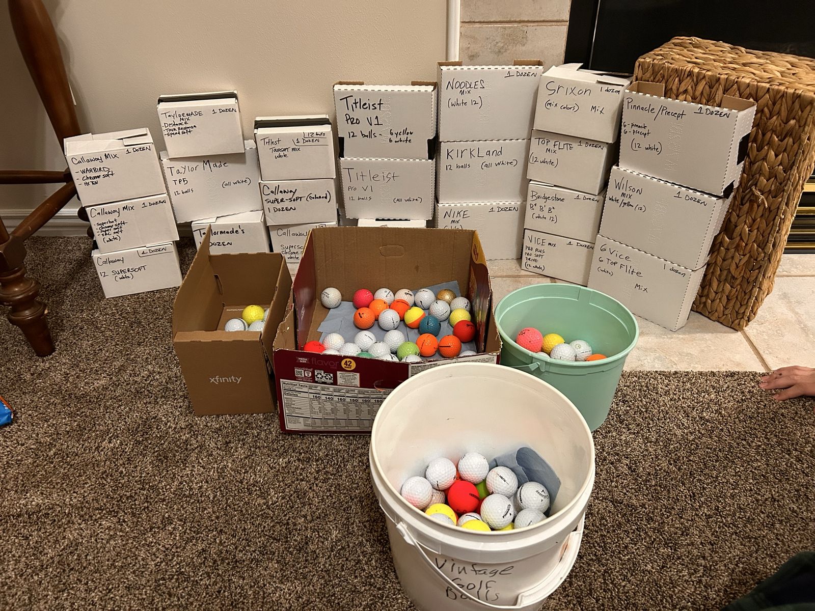 Slightly used clean golf balls