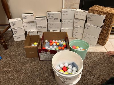 Slightly used clean golf balls