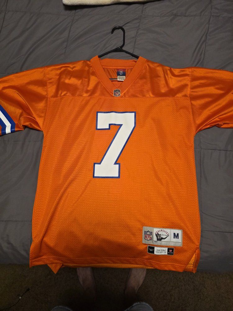 Reebok NFL Throwbacks John Elway Denver Broncos Jersey Size M