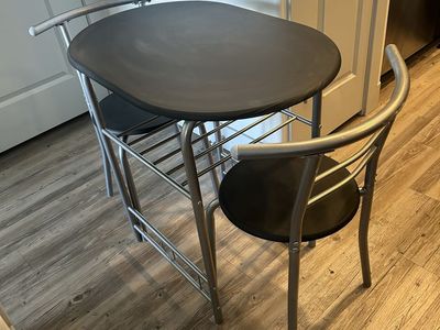 Bistro table and two chairs