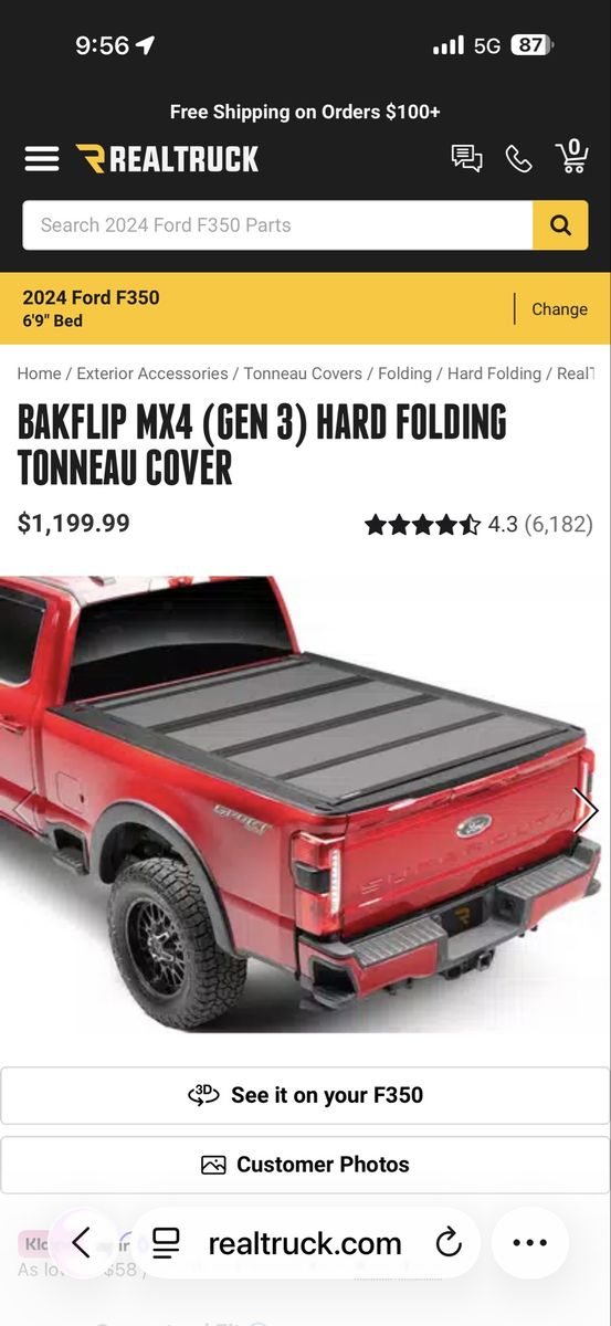 Bakflip MX4 Tonneau cover $750