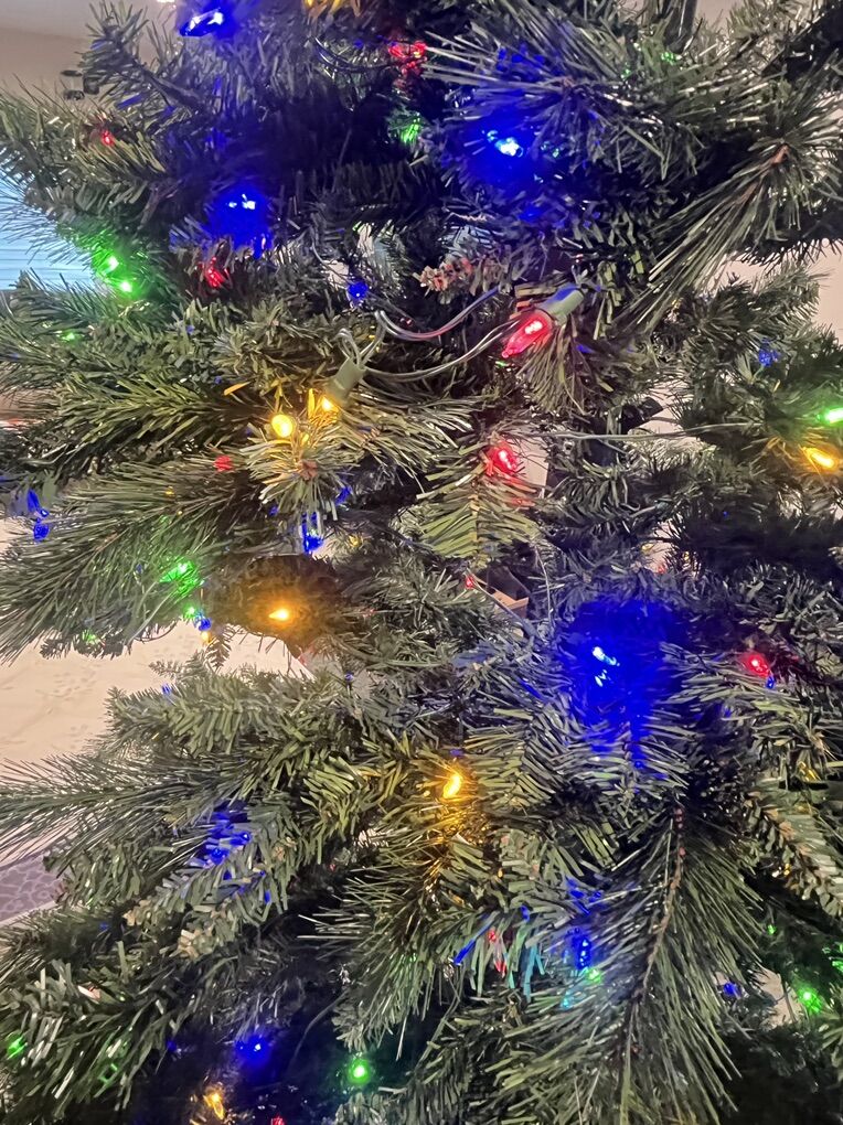 9 ft Christmas Tree - Multi/White Lights
