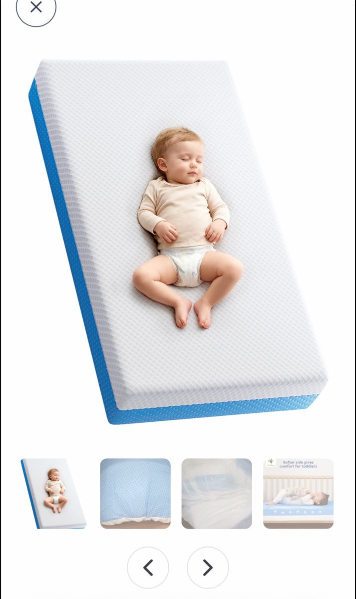 Dual sided crib mattress