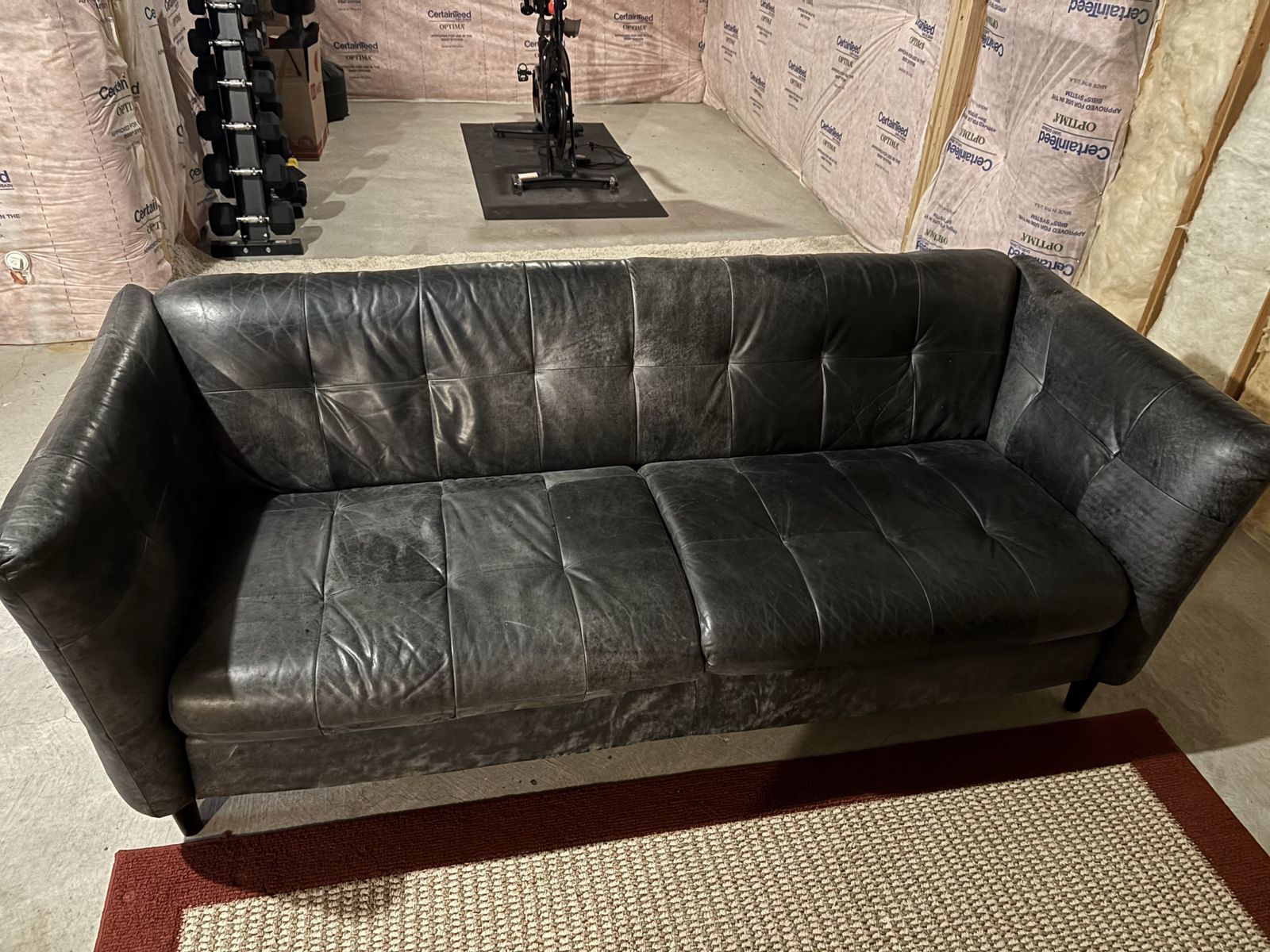 Couch - black leather