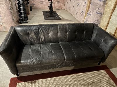 Couch - black leather