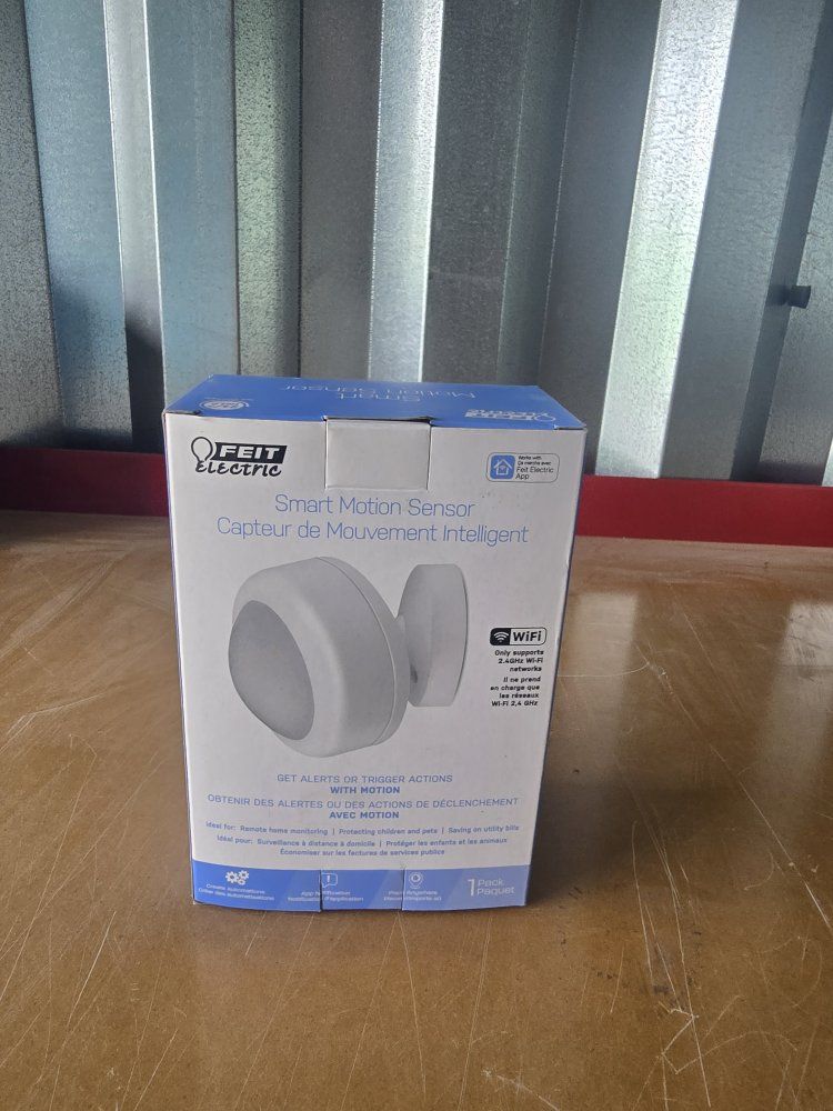 FEIT Electric Smart Motion Sensor Wi-Fi Enabled (2.4GHz) for Home Monitoring & Energy Saving