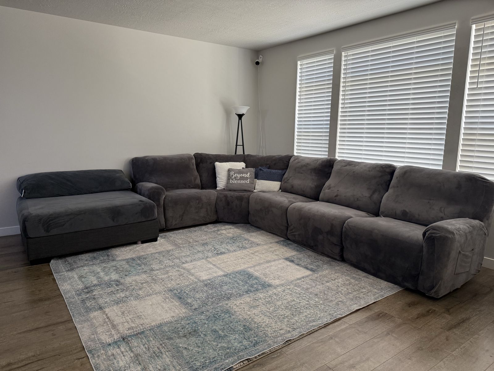 Recliner sectional Couches w/ ottoman and couch covers