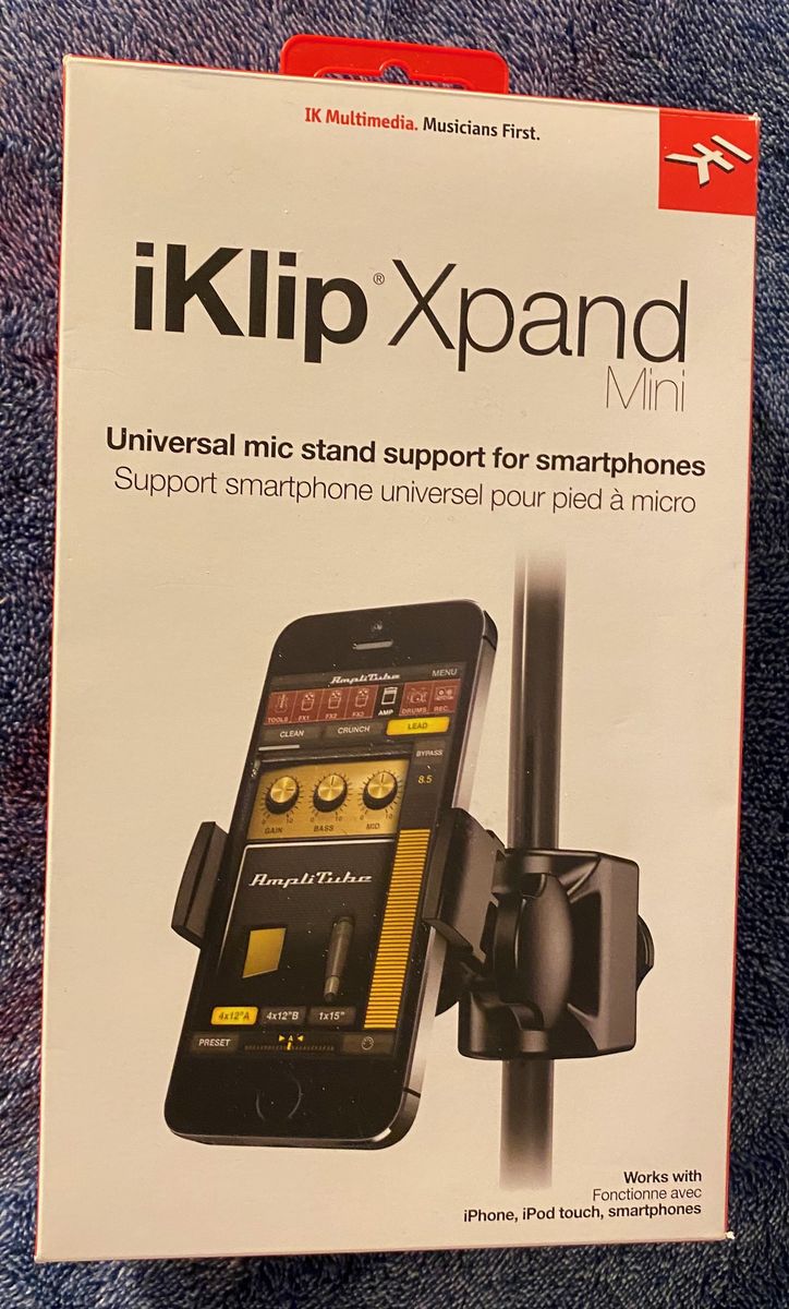 New in Box iKlip Xpand Mini smartphone mic stand support