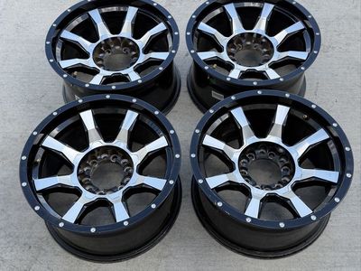 Ford F150 Toyota Tacoma Chevy GMC Dodge Moto Metal Rims 17”