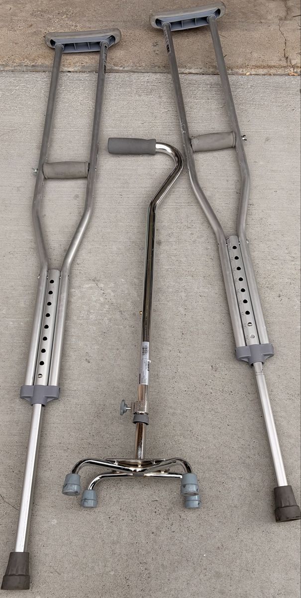 Crutches and cane