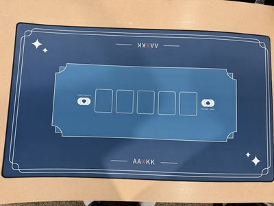 AAXKK Premium Smooth Surface Texas Hold'em Poker Table Mat - 2mm Ultra-Thin, Anti-Slip, Waterproof