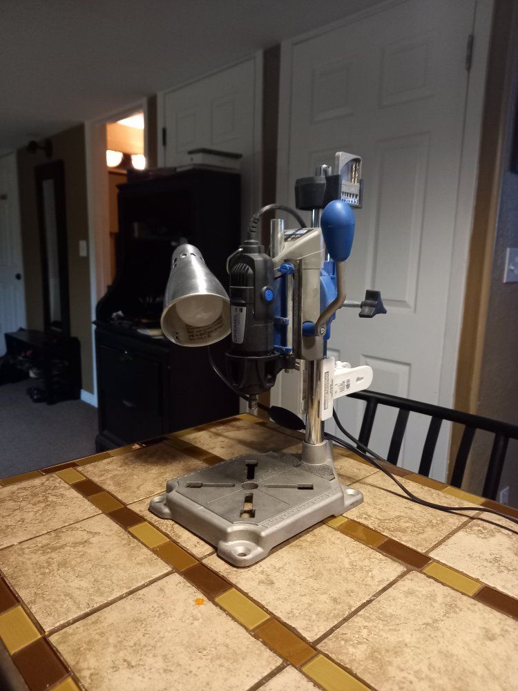 Dremel Rotary Tool Workstation Drill Press with Light Attachment