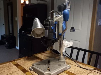 Dremel Rotary Tool Workstation Drill Press with Light Attachment