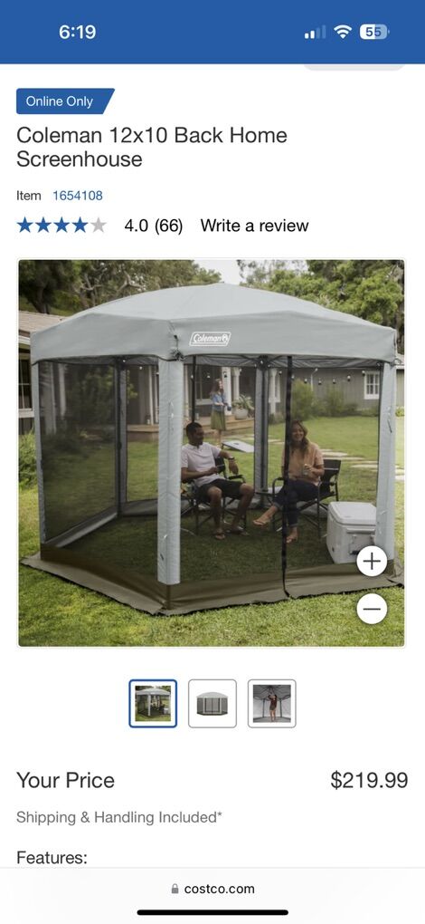 Brand New Coleman BackHone II Screenhouse