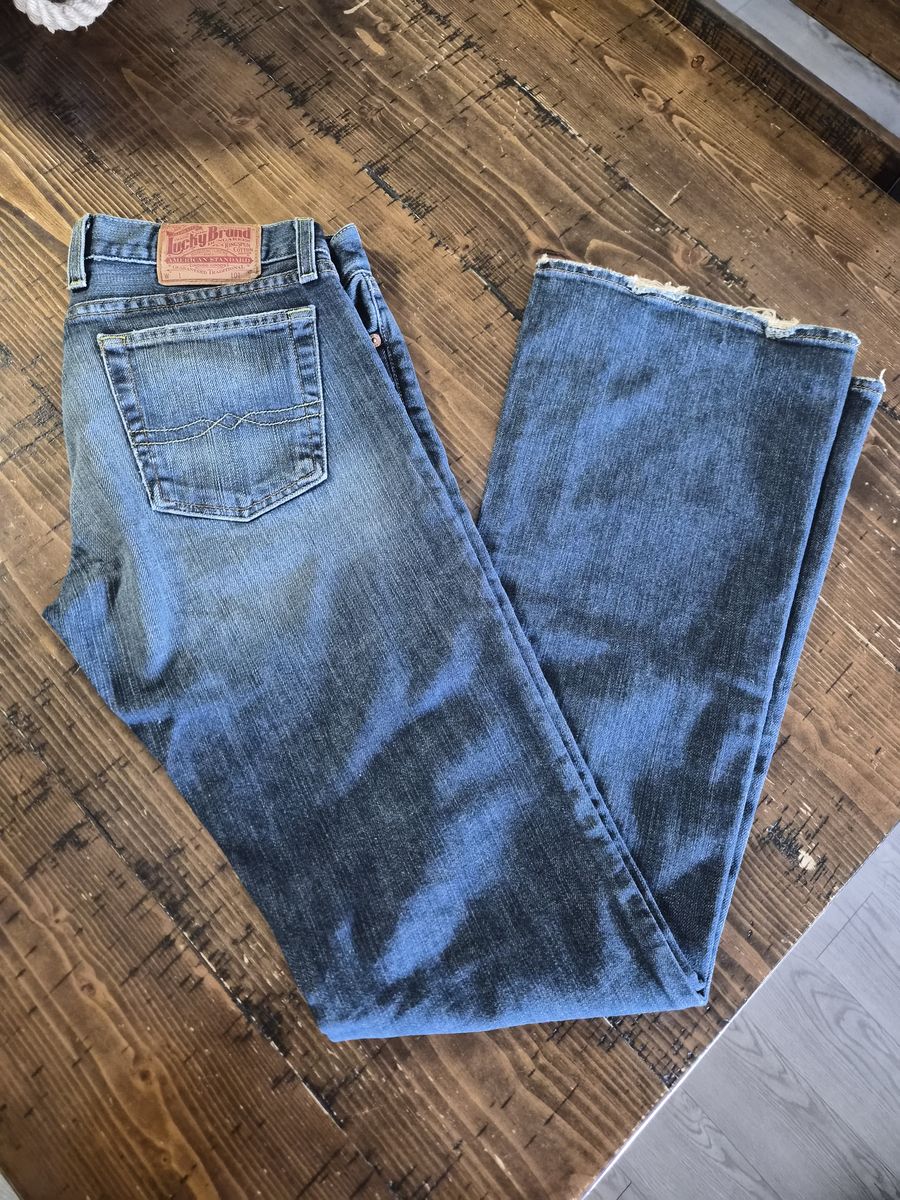 Lucky Brand Sweet N Straight Distressed Jeans - Waist 29, Long Inseam