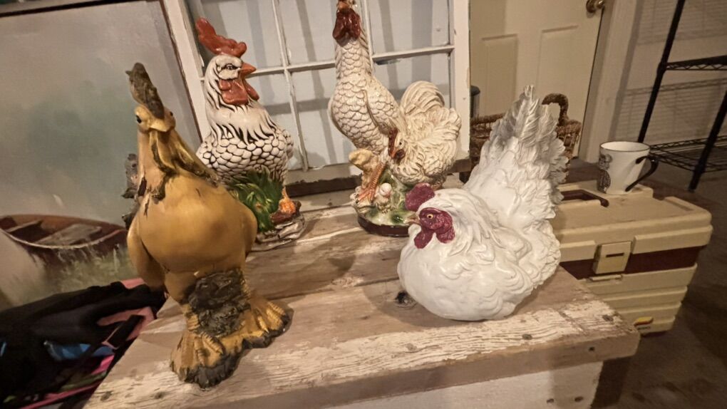 Four Vintage Roosters- Ebay Sellers Money Makers