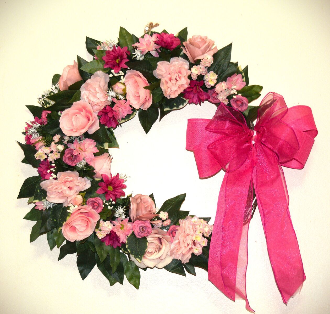 Large Handcrafted Floral Wreath