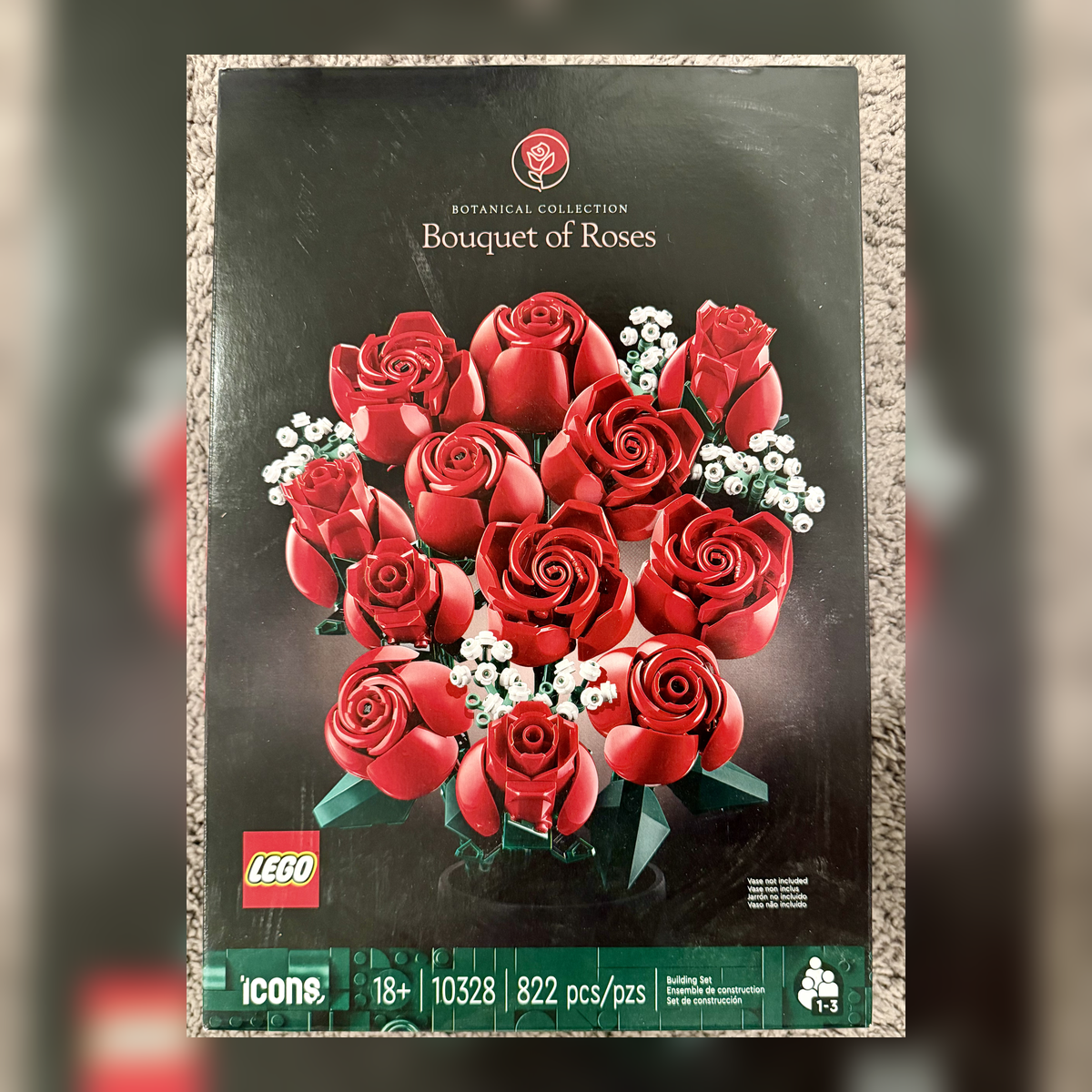 New LEGO 10328 Botanical Collection Bouquet of Roses 822 Pieces - Box Unopened