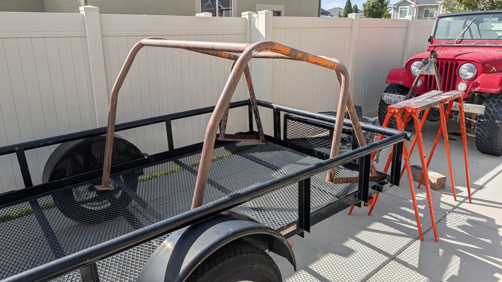 Jeep CJ full roll cage. 