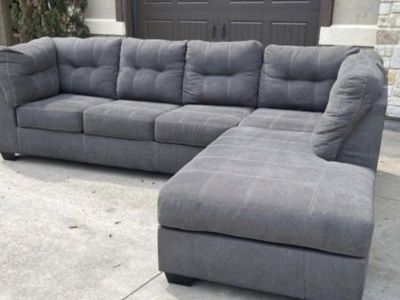 Ashley Furniture Gray Sectional with Chaise