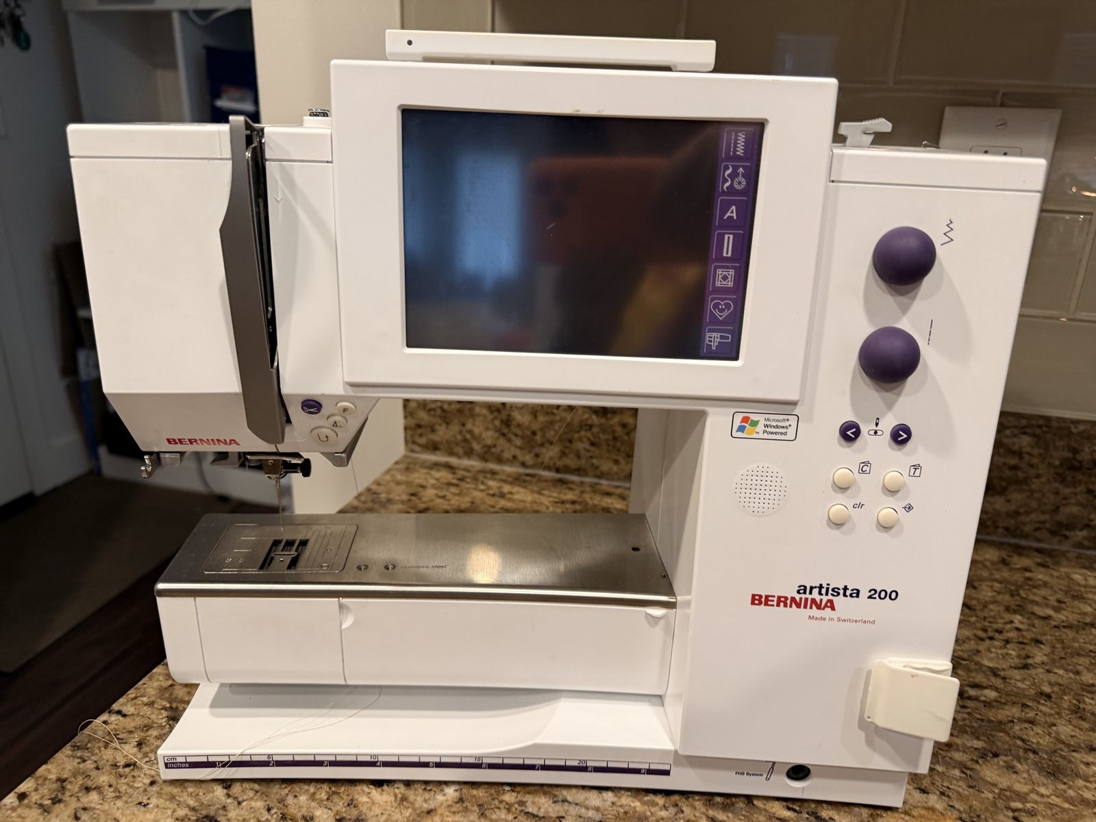 Bernina Artista 200 Sewing and Embroidery Machine. Not working for parts.