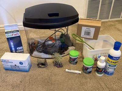 Small Aquarium Fish Tank Kit with SmartClean Technology