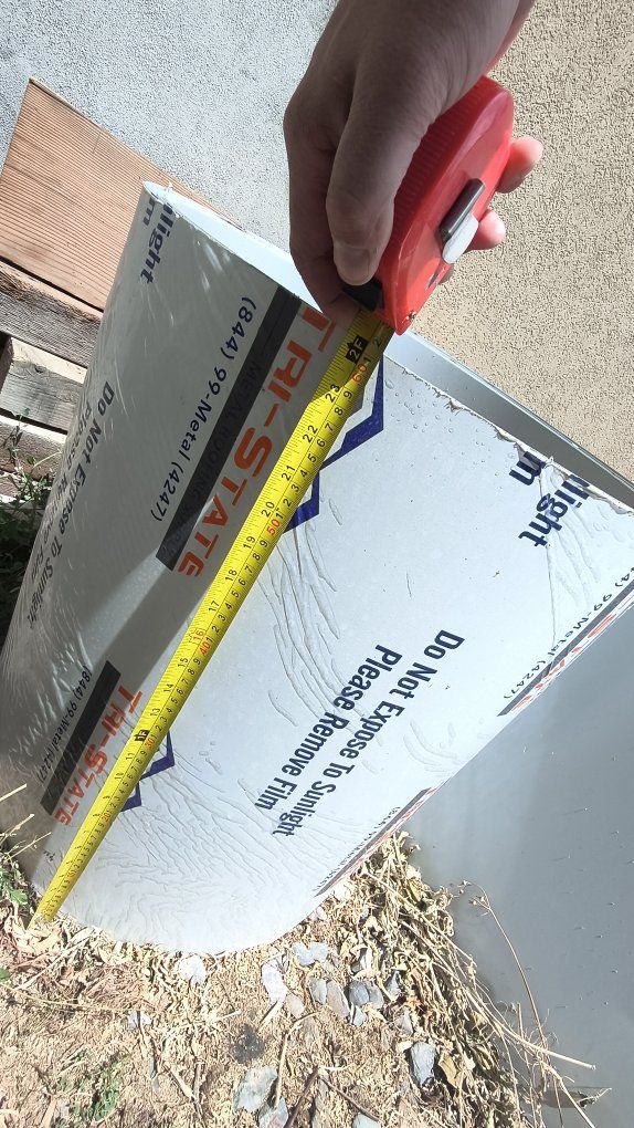 Tri-State Metal Roofing Roll Flashing - 24" Wide, Approx. 18" Diameter Roll, White