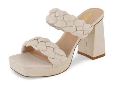 New CUSHIONAIRE Women's Aurora braided platform sandal +Memory Foam