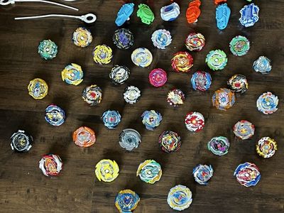 Large Beyblade Burst Lot - Spin Tops, Launchers, & Accessories